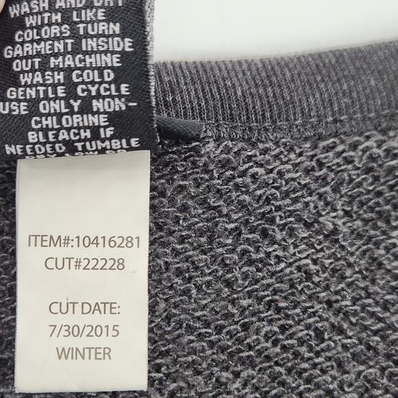 Torrid Raglan Sweatshirt Chiffon Front Size 2X Gray Blue Floral Cozy Luxe - Picture 7 of 9